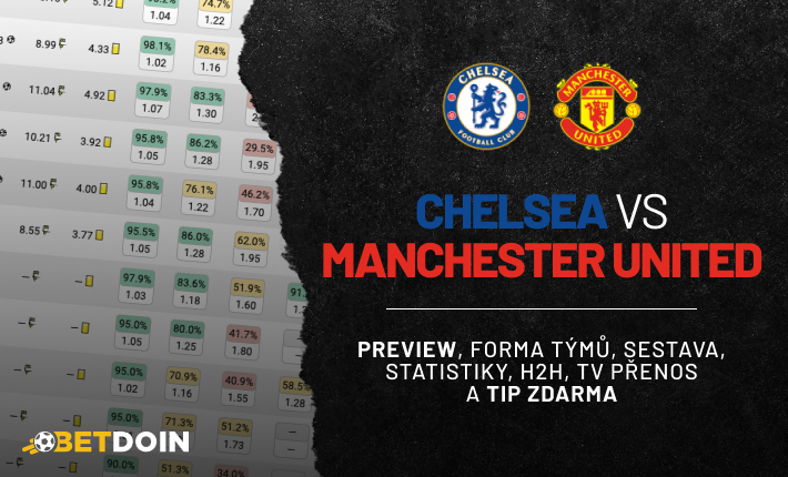 Chelsea vs Manchester United: Preview, tip zdarma a statistiky