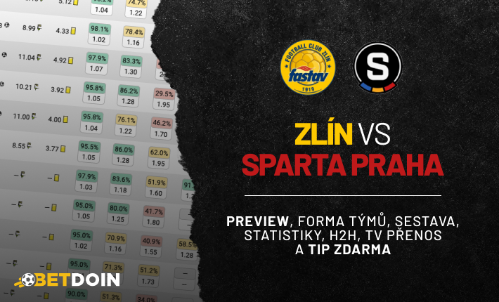 Zlín vs Sparta: Preview, tip zdarma a statistiky