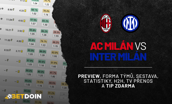 Ac Milan vs Inter Milan: Preview, tip zdarma a statistiky