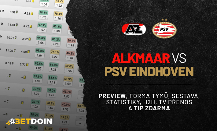 Alkmaar vs PSV: Preview, tip zdarma a statistiky