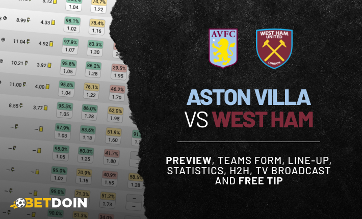 Aston Villa vs West Ham: Preview, free tip and statistics