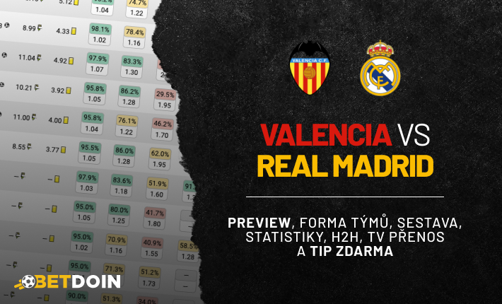 Valencia vs Real Madrid: Preview, tip zdarma a statistiky