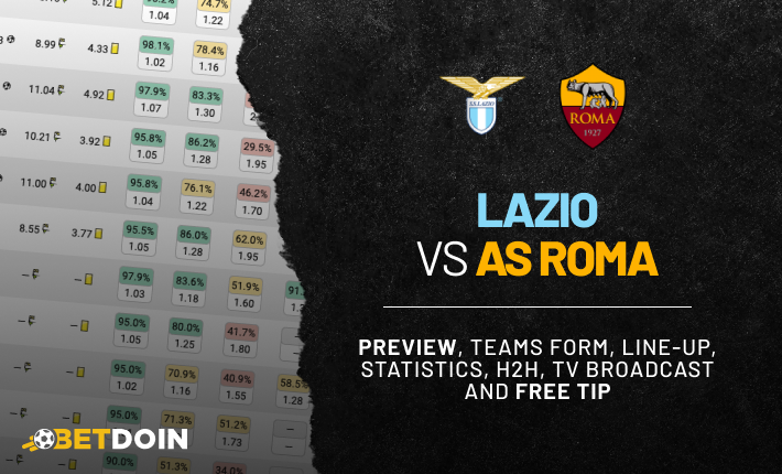 Lazio vs AS Roma: Preview, free tip and statistics