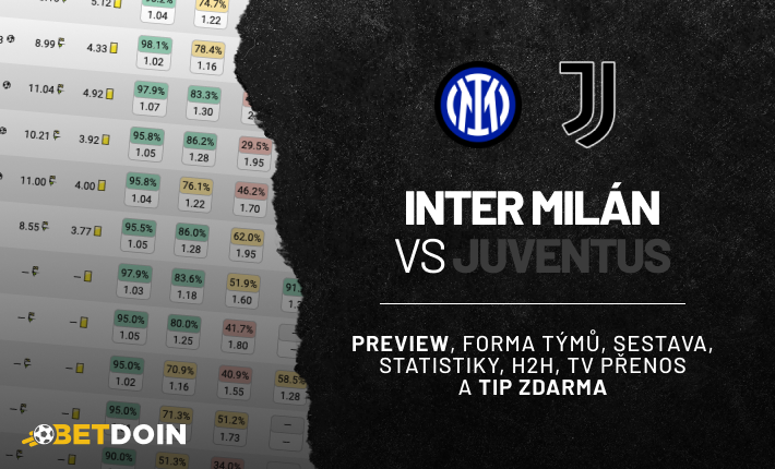 Inter vs Juventus: Preview, tip zdarma a statistiky