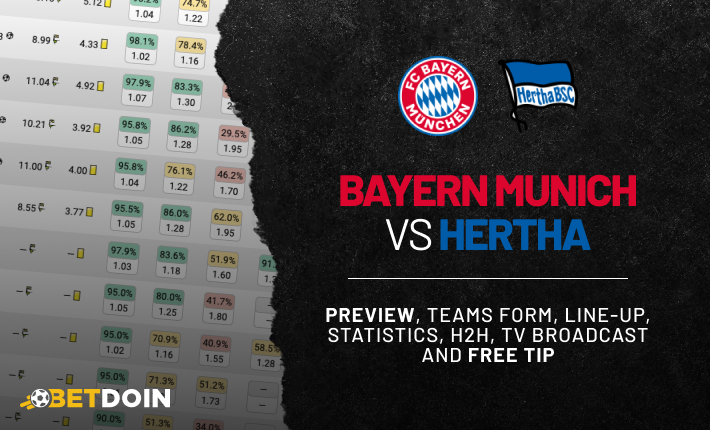 Bayern vs Hertha: Preview, free tip and statistics