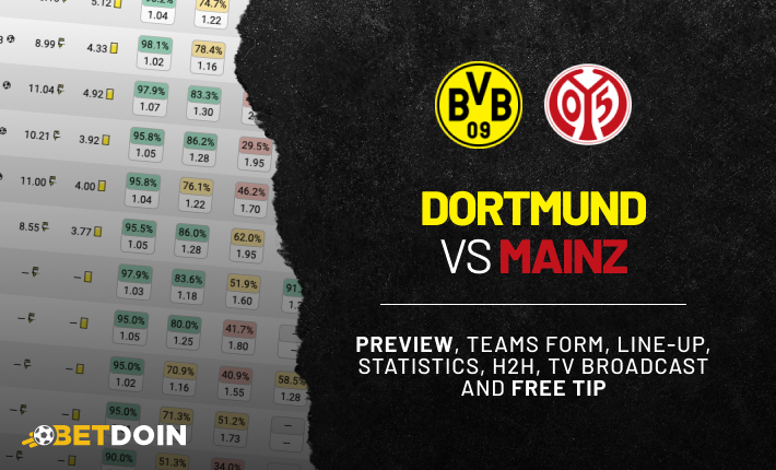 Dortmund vs Mainz: Preview, free tip and statistics