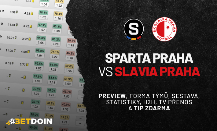 Sparta vs Slavia: Preview, tip zdarma a statistiky