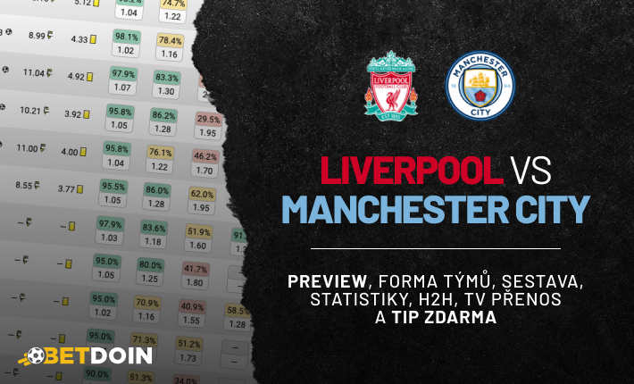 Liverpool vs Manchester City: Preview, tip zdarma a statistiky