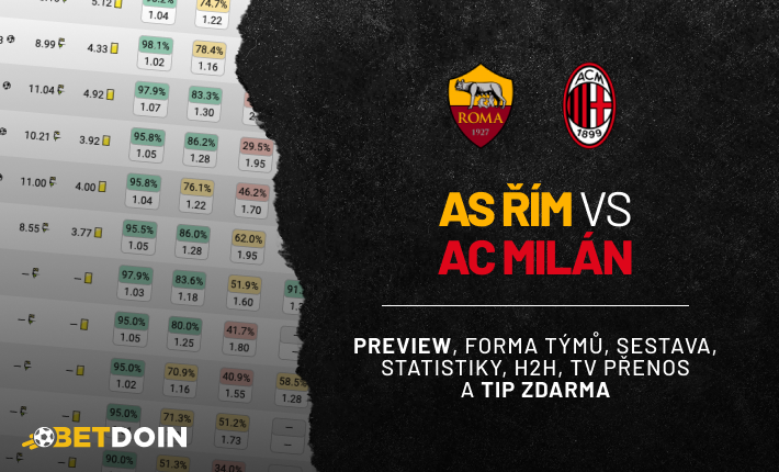 As Řím vs Ac Milán: Preview, tip zdarma a statistiky