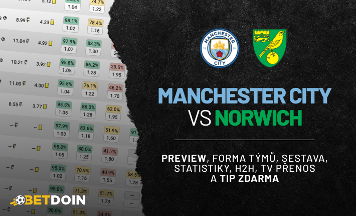 Manchester City vs Norwich: Preview, tip zdarma a statistiky