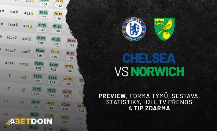 Chelsea vs Norwich: Preview, tip zdarma a statistiky