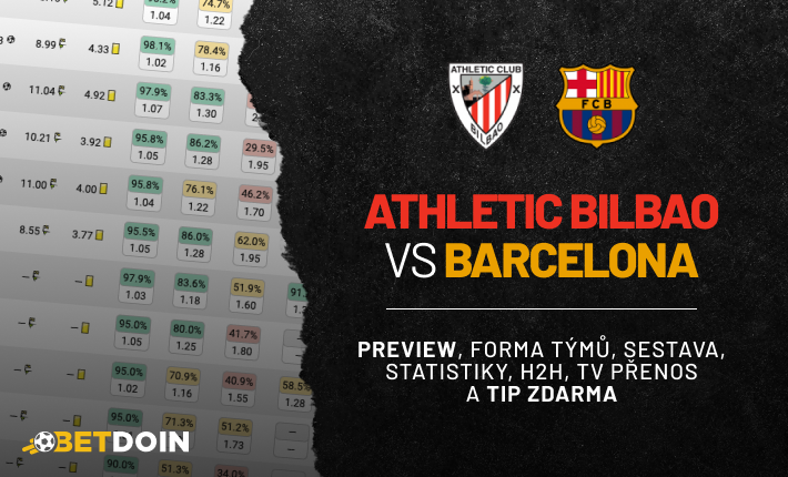 Athletic Bilbao vs Barcelona: Preview, tip zdarma a statistiky