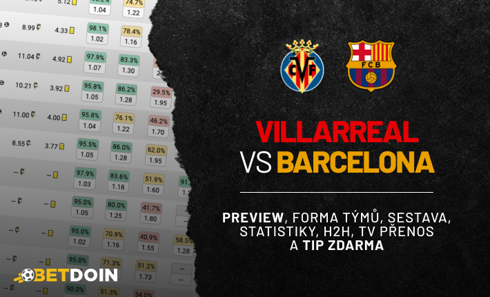 Villareal vs Barcelona: Preview, tip zdarma a statistiky