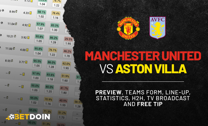 Manchester United vs Aston Villa: Preview, free tip and statistics