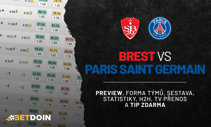 Brest vs PSG: Preview, tip zdarma a statistiky