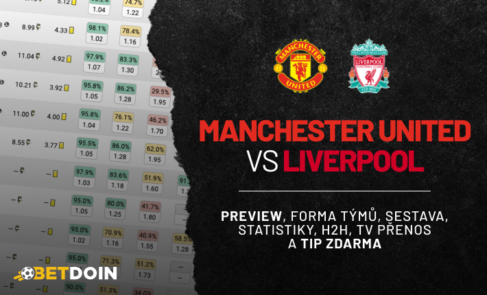 Manchester United vs Liverpool: Preview, tip zdarma a statistiky