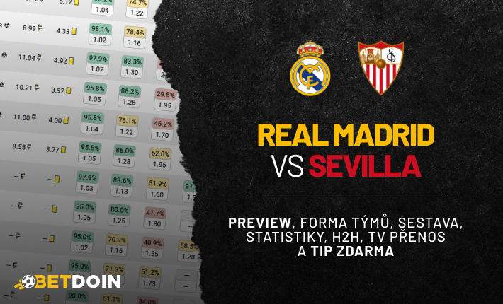 Real Madrid vs Sevilla: Preview, tip zdarma a statistiky